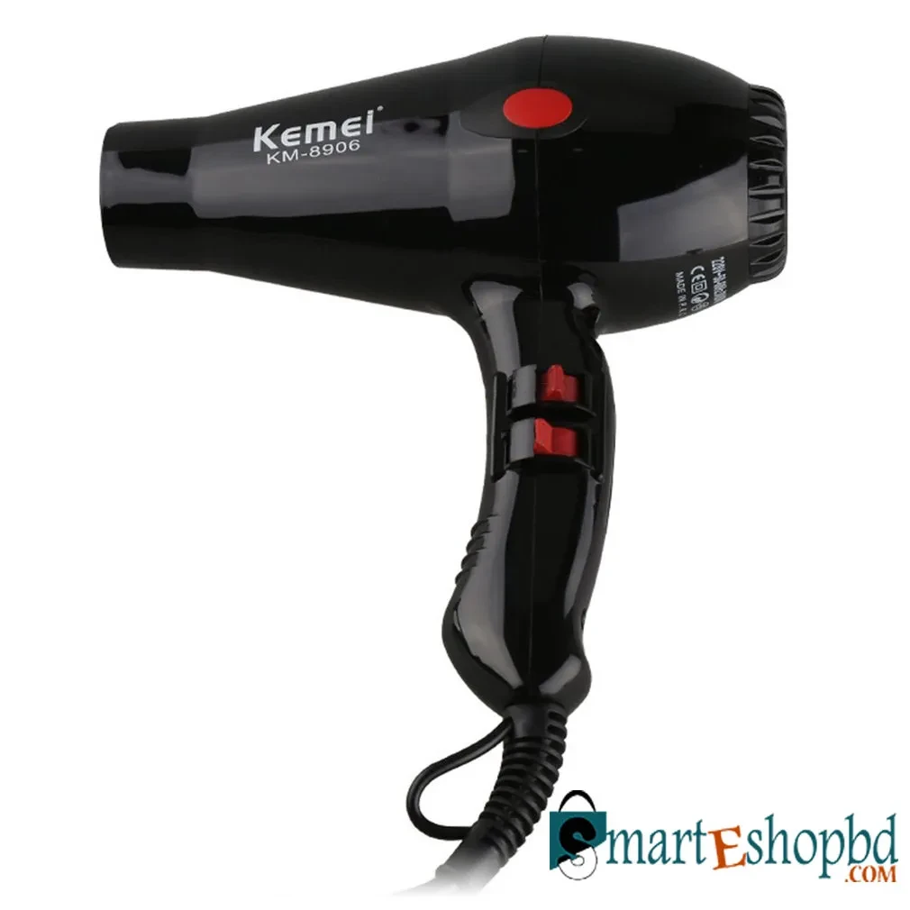 Kemei KM-8906 Professional 1900w Hair Dryer (Black)