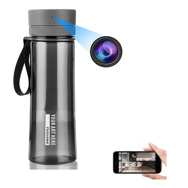 Water Bottle Camera with Night Vision and Remote Viewing