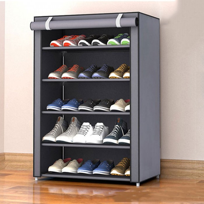 Folding Cloth Shoe Rack Stylish 5 Layer Shoe Cabinet 5 Layer Shoe Rack