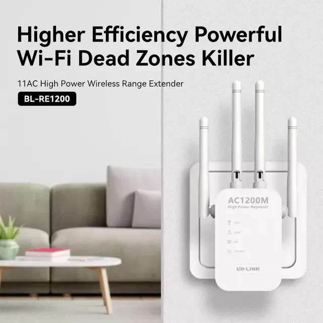 LB-LINK BL-RE1200 AC1200 High Power Dual Band Wirelesss Repeater