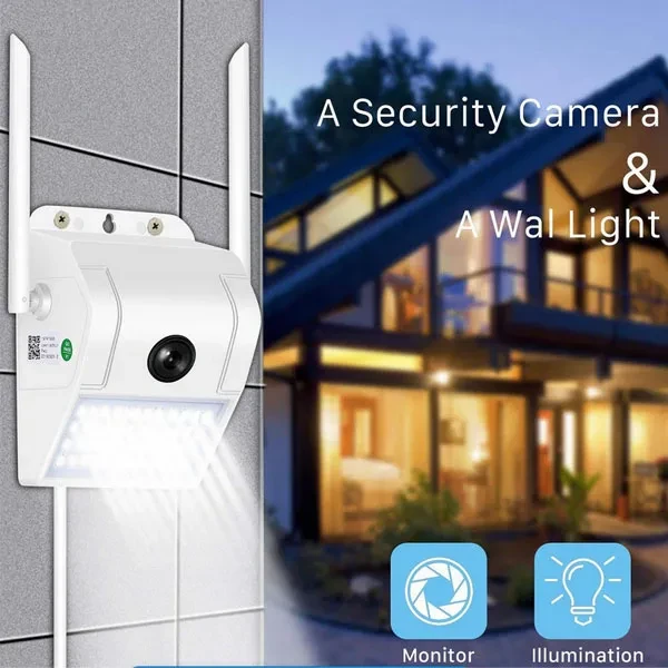 True view Day and Night Vision Wall Lamp Security Camera