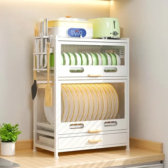 Kitchen Countertop with Drawers Dish Cabinet