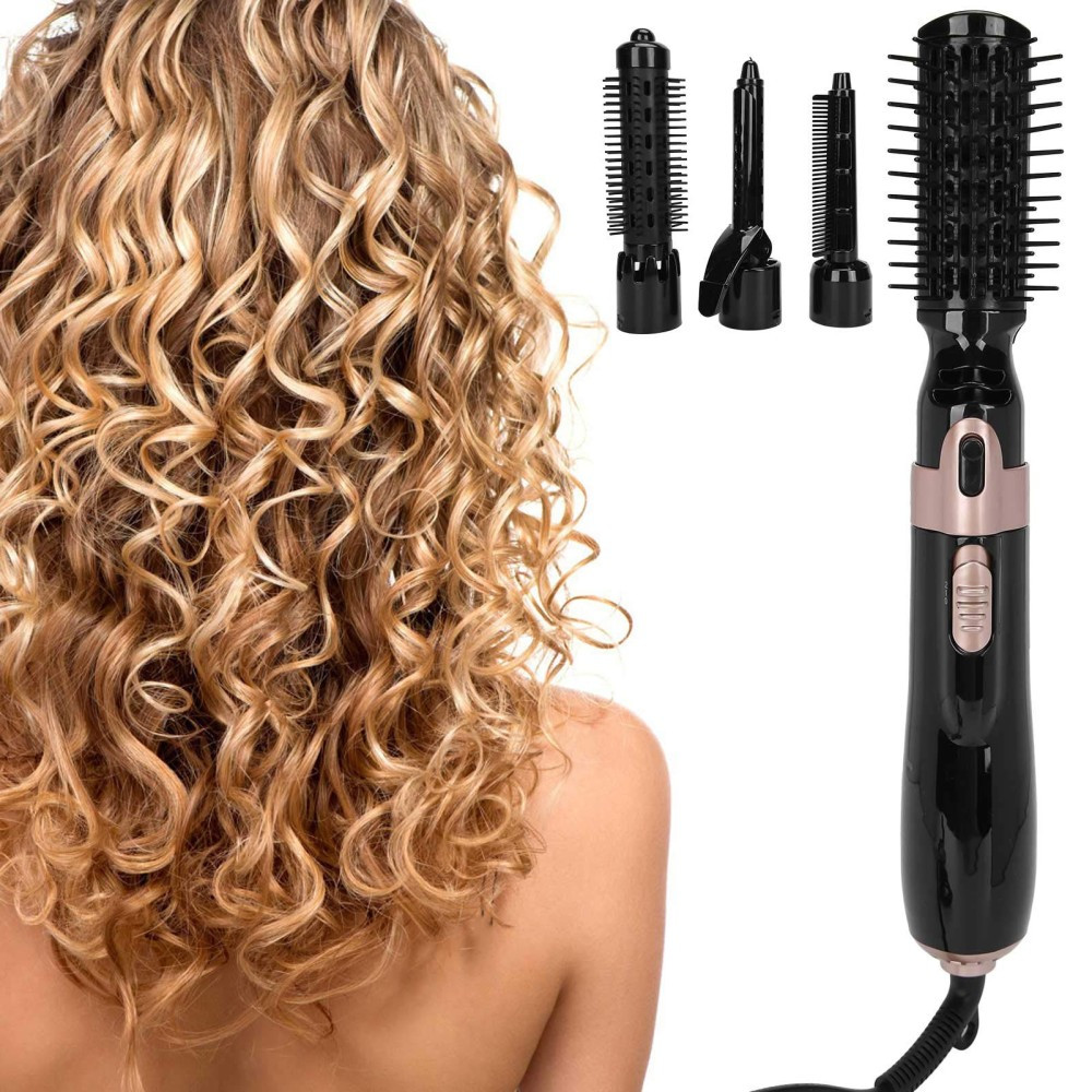Hair Straightener Professional Hair Dryer Comb 4 in 1 Multifunctional Rotating Hair Brush In Curling Irons Curler Combs