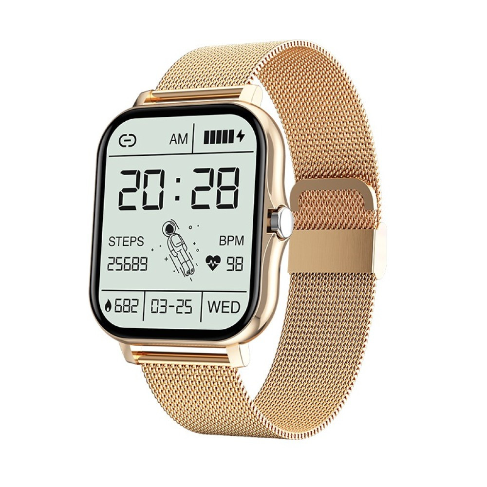 GT20 Metal Belt Astronaut Dial Bluetooth Call Smartwatches 3D-G Sensor IP67 Music Control Heart Rate Blood Pressure Sleep Health Monitoring Smart Bracelet 1.69 Inch