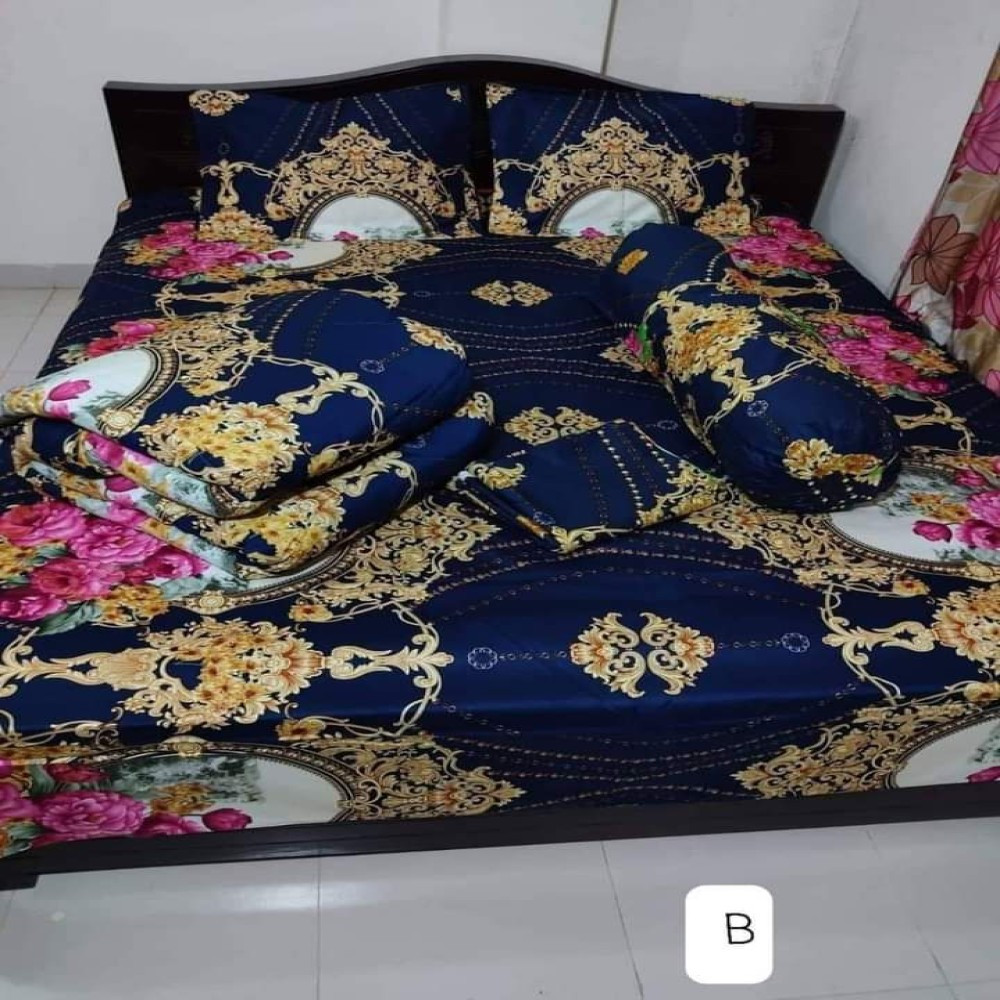 Luxury Twill Cotton Fabrics Bed Sheet And Comforter 5pcs Set