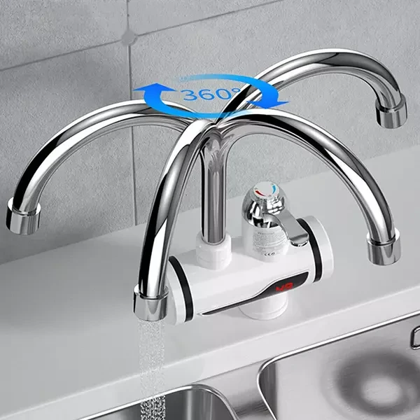 Temperature Display Instant Hot Water Tap Wall Fitting