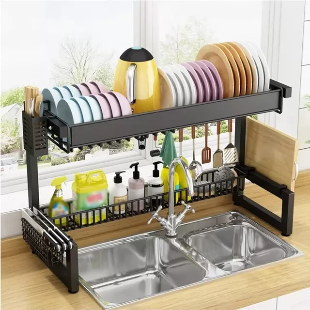 Over The Sink Dish Drying Rack 2 Tier