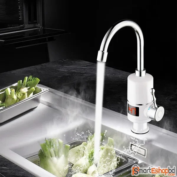 Instant Tankless Electric Hot Water Heater Faucet with LED Temperature Display