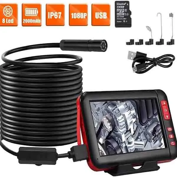 Endoscopy Endoscope Camera with LED Light Source Screen Monitor