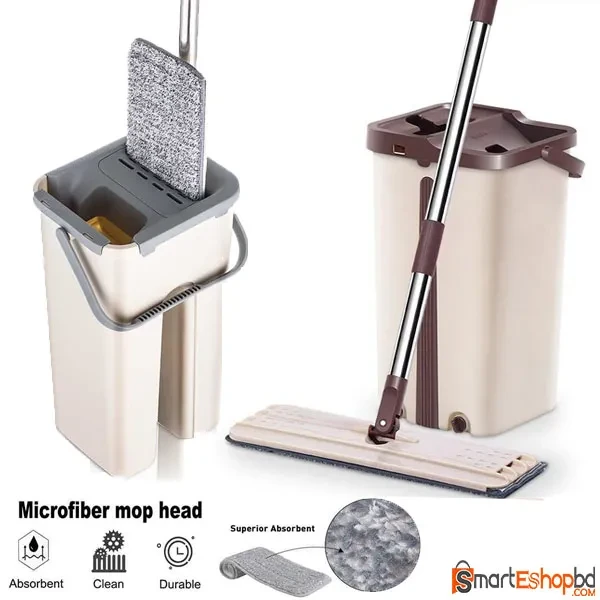 Flat Floor Mop and Bucket Set