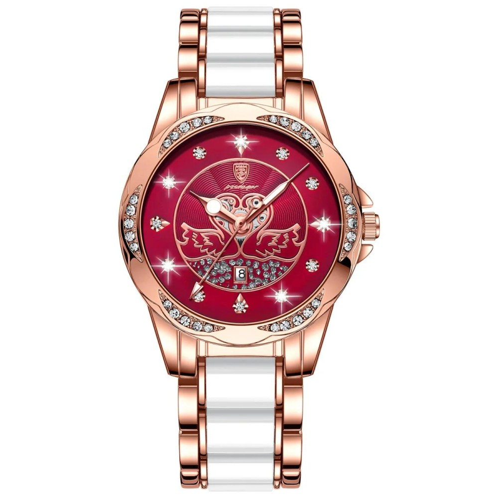 2022 POEDAGAR PG 361 Women's Watch Luxury Brand Waterproof Calendar Luminous Steel Band Watch Korean Fashion Ladies Watches