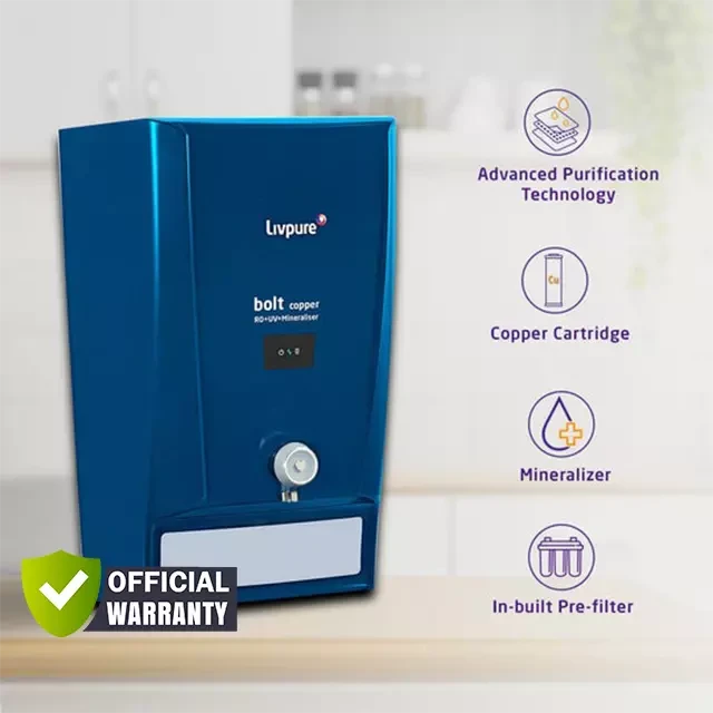 Livpure BOLT+ COPPER (RO+UF+Mineraliser) Water Purifier