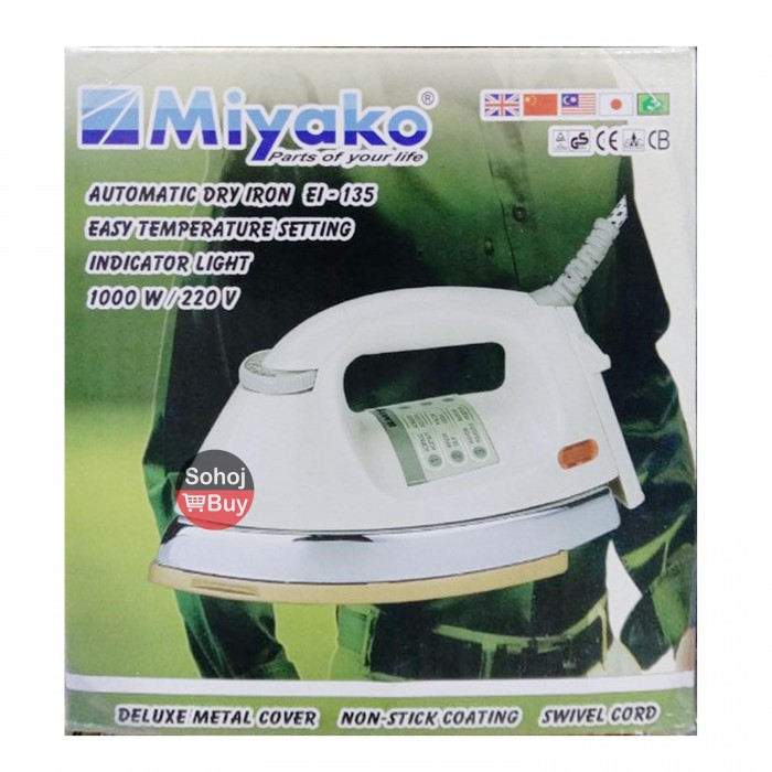 Miyako Iron EI 135 Dry Iron 1000 W /  220 V