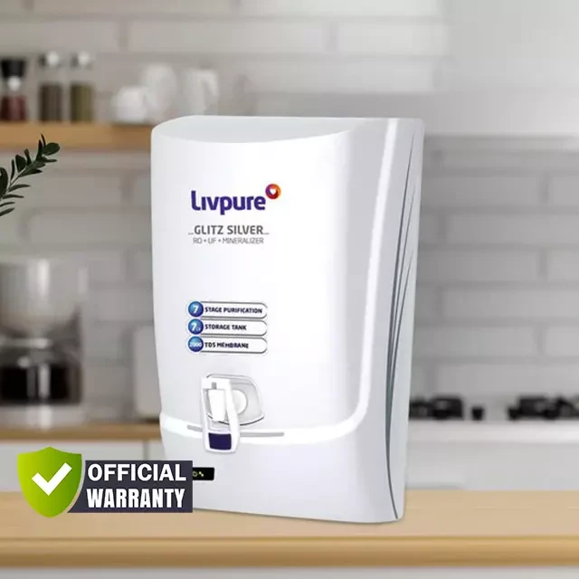 Livpure GLITZ SILVER(RO+UF+Mineraliser) Water Purifier