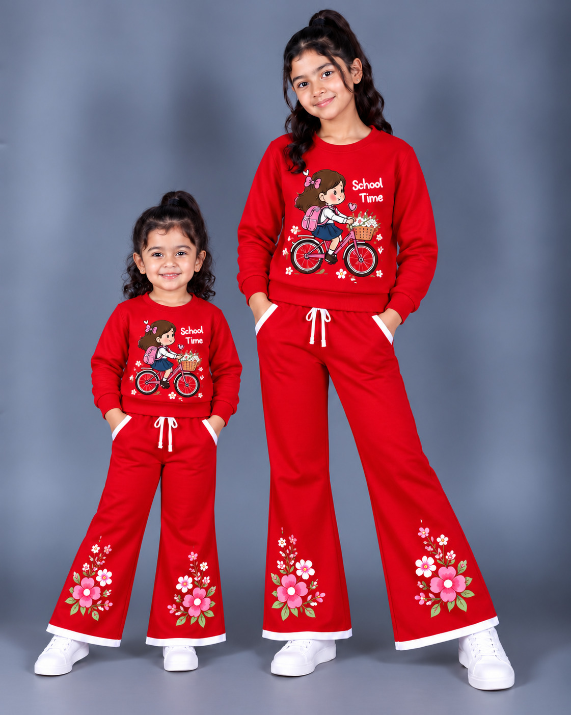 Girls Stylish Sweatshirt Set