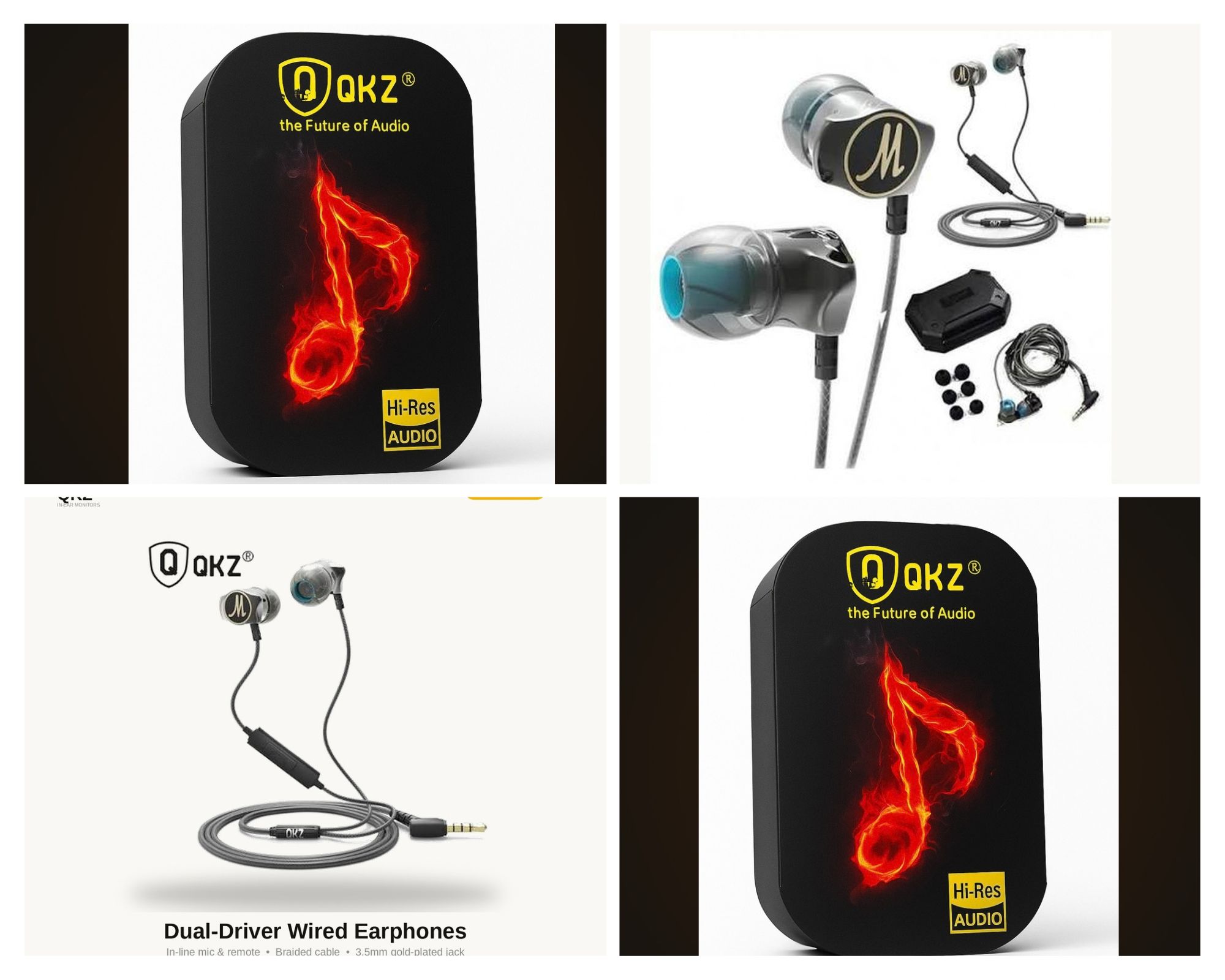 QKZ DM7 Metal In-Ear Wired Earphone তারের হেডফোন