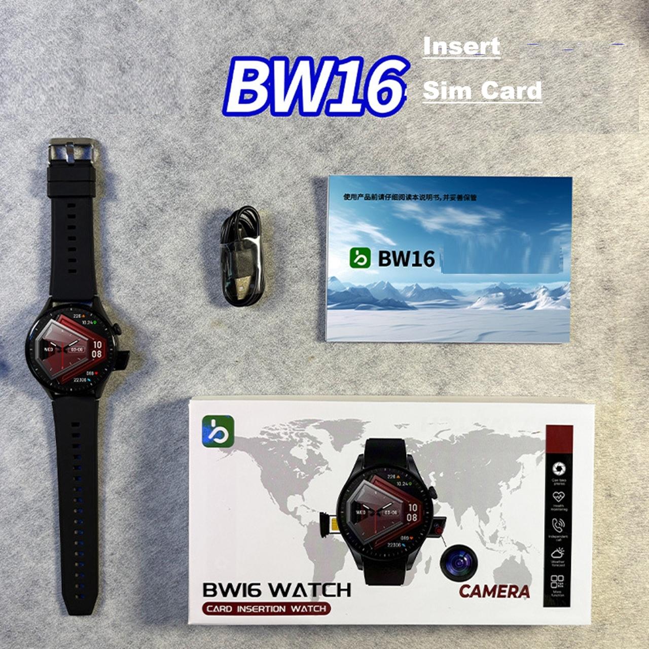 BW16 SIM Supported Smart Watch with Built-in Camera & Round Touch Display