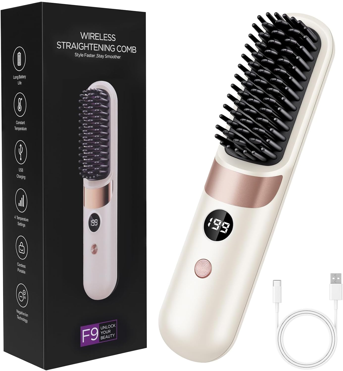 Cordless Hair Straightening Comb