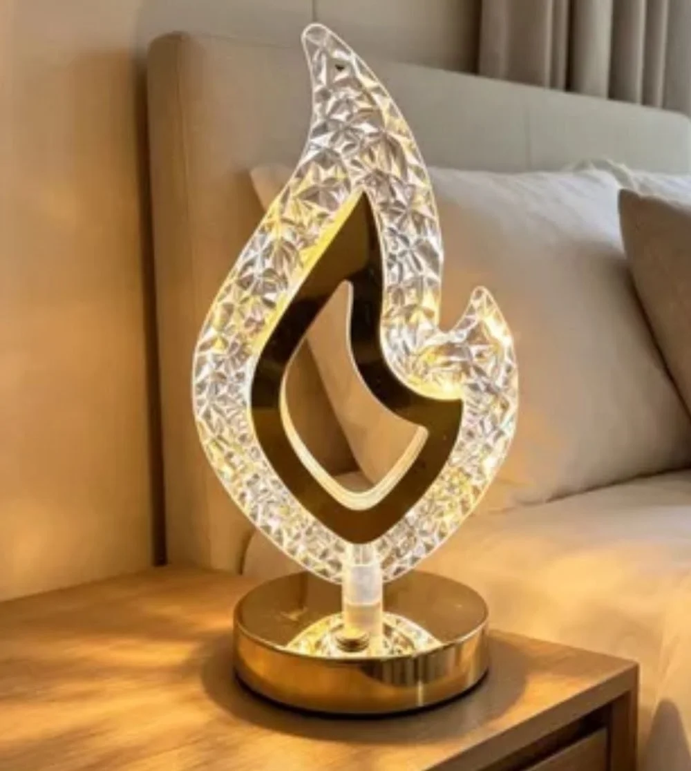 flame-shaped crystal table lamp (0 reviews)