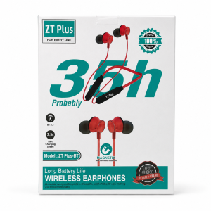 ZT Plus BT Wireless Neckband Earphone – Bluetooth 5.3 Headset with 35H Battery Life, Fast Charging, Deep Bass & Magnetic Metal Earbuds